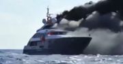 Wielki pożar zatopił luksusowy jacht we Włoszech. Jest nagranie