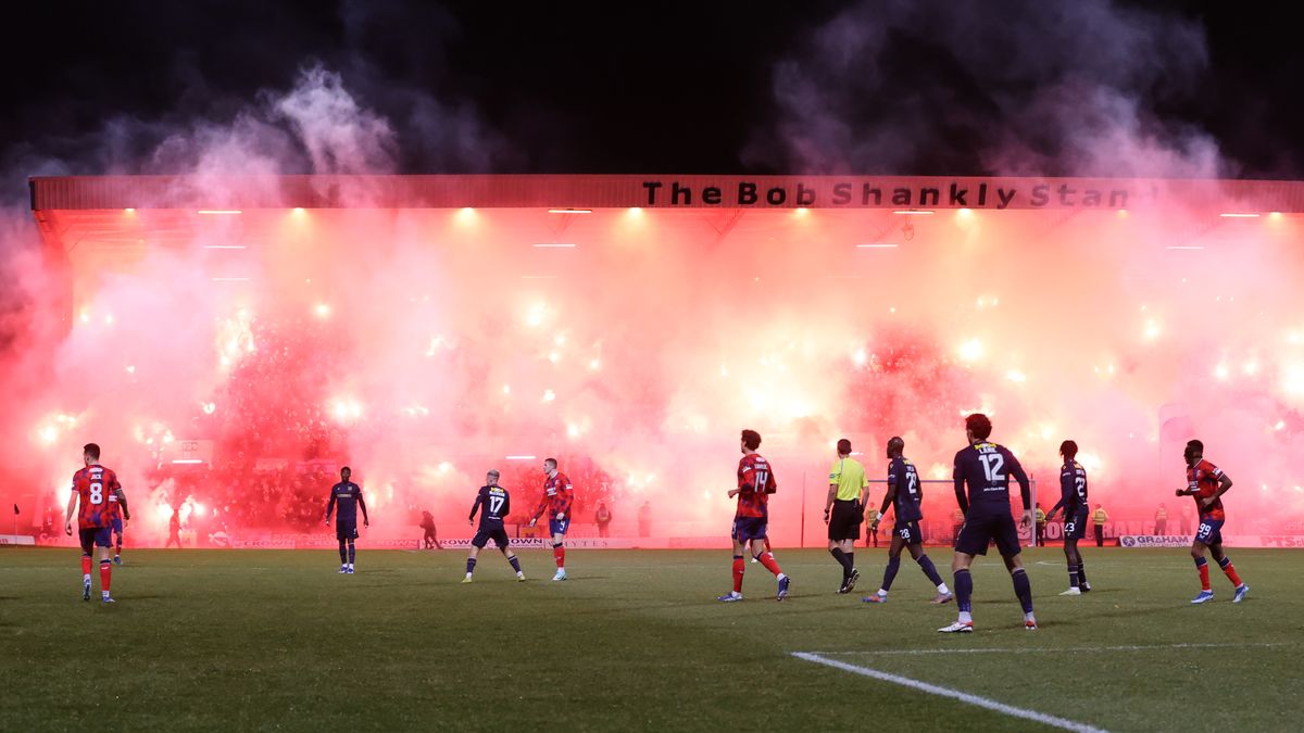 Trybuny podczas meczu Dundee F.C vs Glasgow Rangers