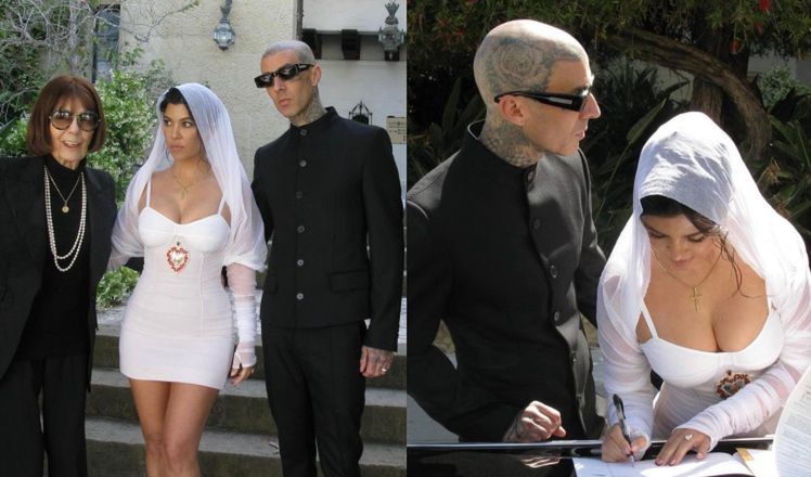 Kourtney Kardashian świętuje urodziny babci swoimi zdjęciami ślubnymi