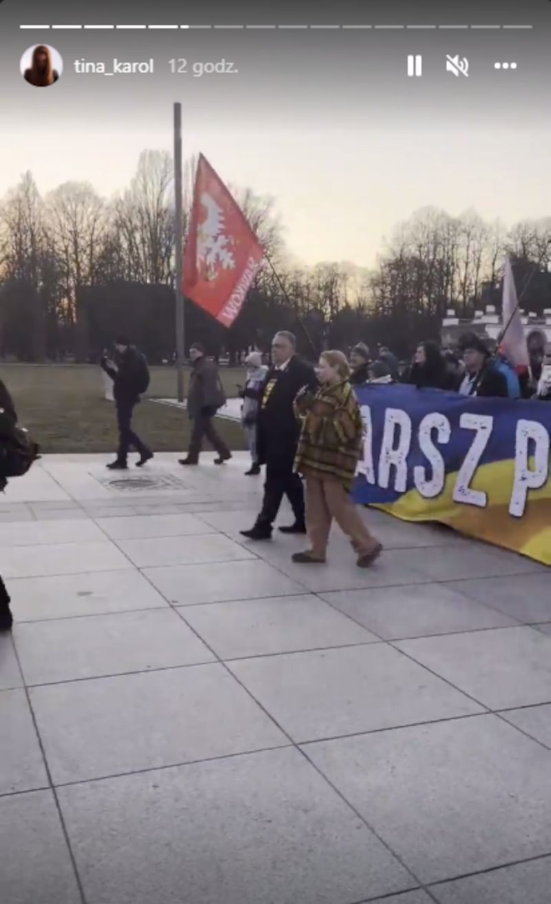 Tina Karol wzięła udział w warszawskim marszu przeciwko wojnie na Ukrainie 