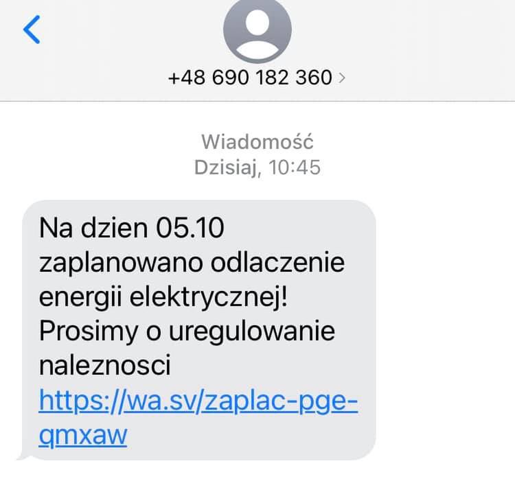 Fałszywy SMS. Numer nadawcy nie ma znaczenia