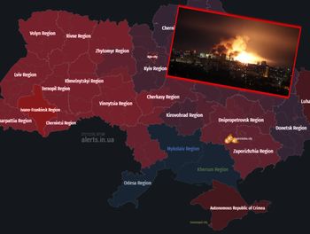 Kijów w ogniu. Czerwona łuna nad miastem