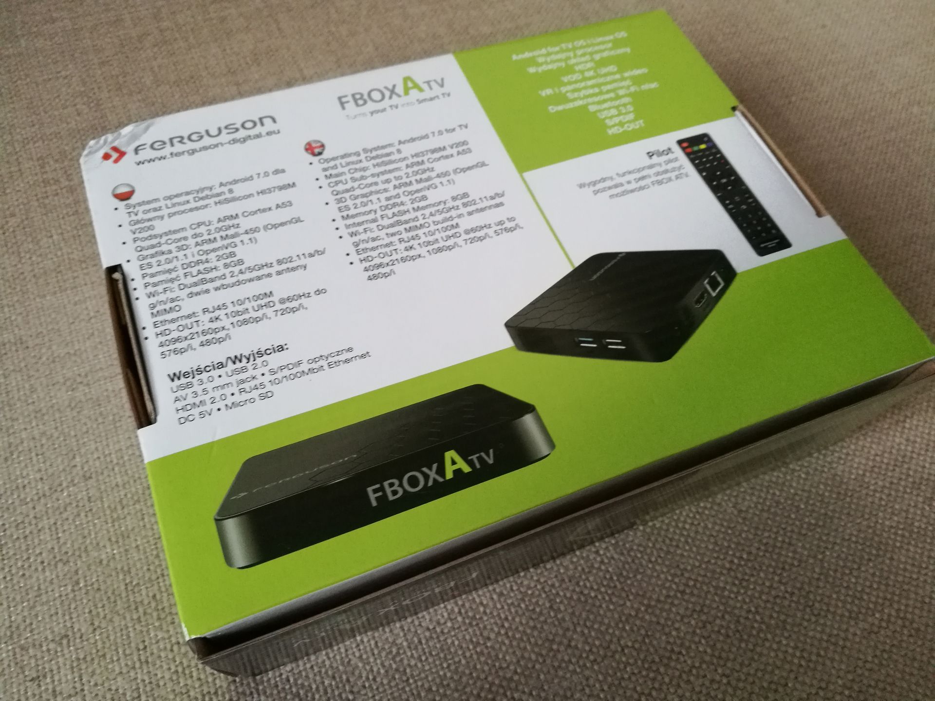 Ferguson FBOX ATV – niepozorny TV BOX z dwoma systemami 3