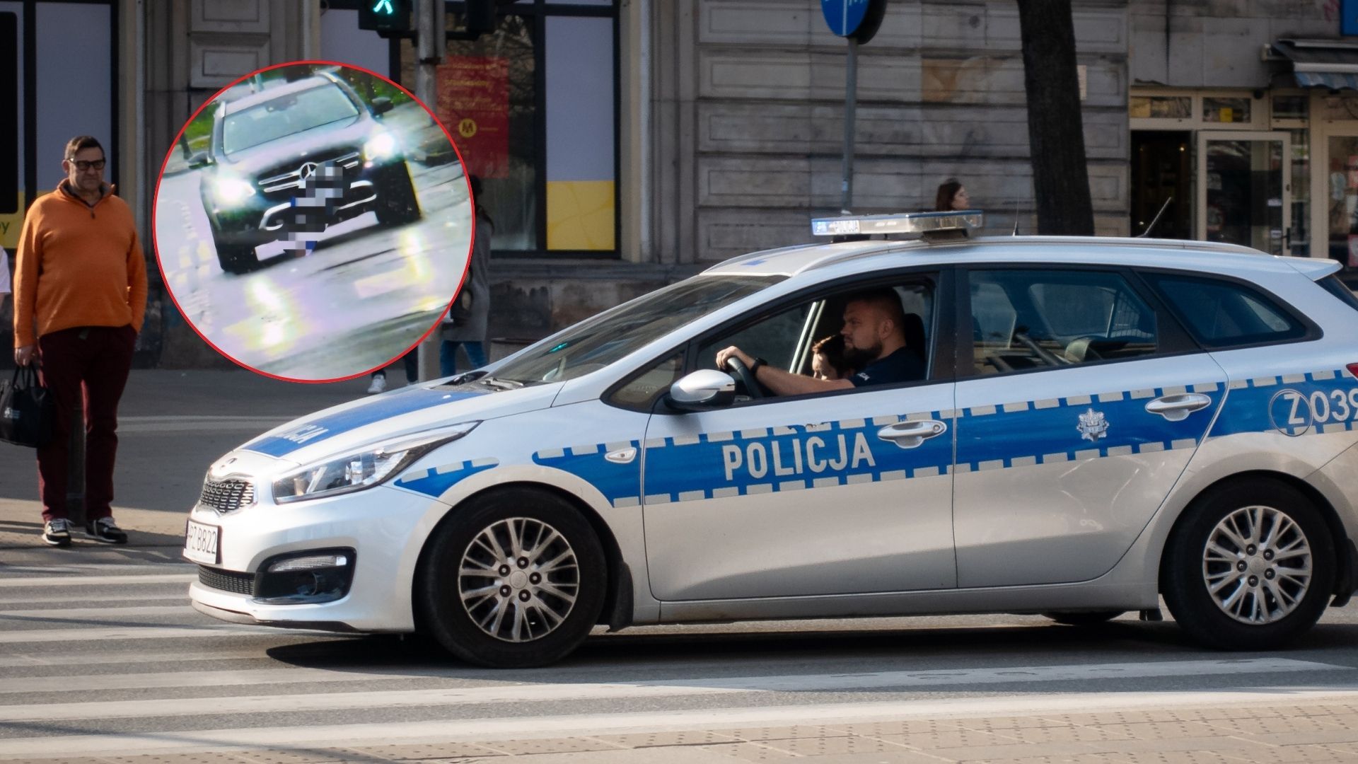 Kierowca Mercedesa nagrany na pasach. 22 pkt karne w chwilę