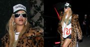 Drapieżna Rihanna odsłania nogi w króciutkiej mini i GIGANTYCZNYM płaszczu w panterkę (ZDJĘCIA)