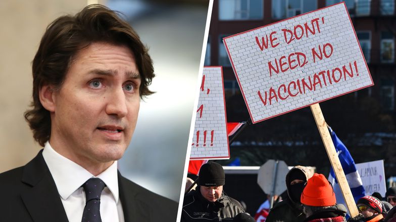 Premier Trudeau grozi zamrożeniem kont bankowych protestujących przeciw obowiązkowym szczepieniom