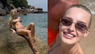 Karolina Pisarek w kusym bikini za ponad 3 tysiące złotych wspomina rajskie wakacje