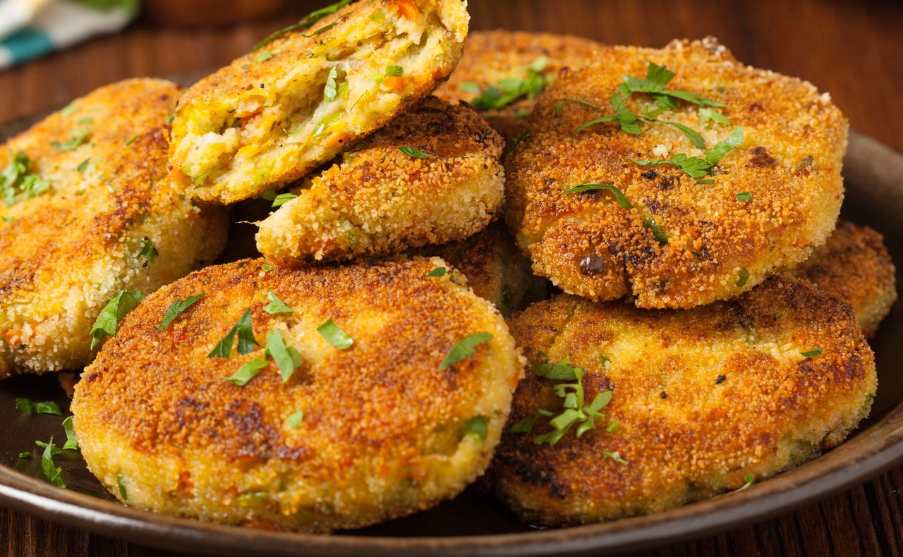 Cauliflower cutlets are perfect for a light lunch.