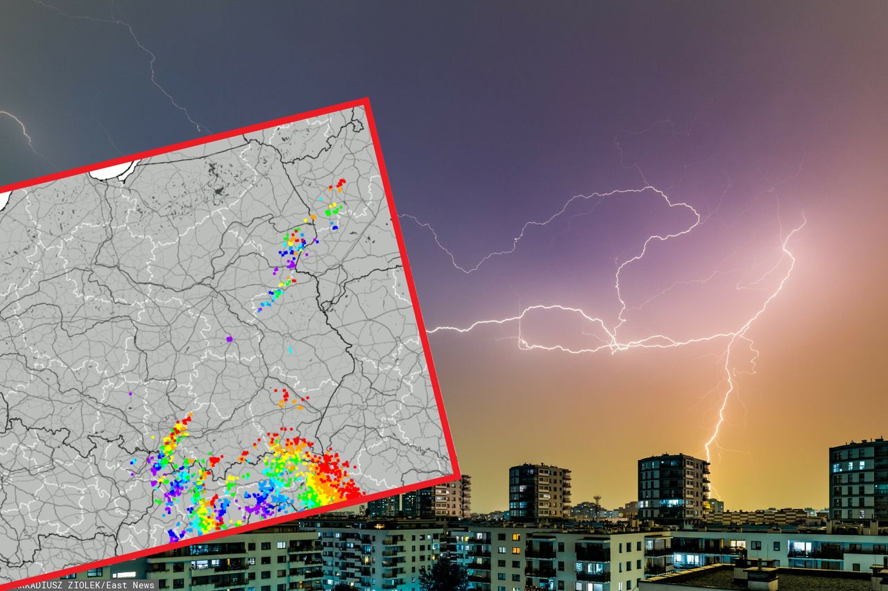 Przed nami groźna noc. Gwałtowne burze nad Polską