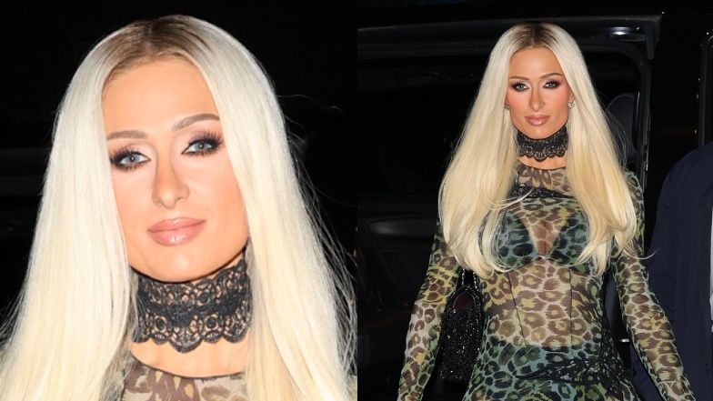 Drapieżna Paris Hilton wskoczyła w prześwitującą panterkę