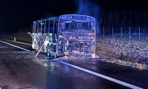 Stanął w ogniu. Dramatyczne chwile. Strażacy pokazali zdjęcia