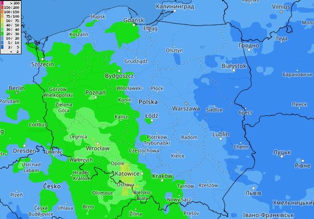 Pył PM10 nad Polską