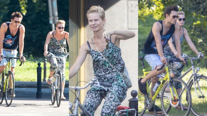 Magdalena Cielecka i Bartosz Gelner przyłapani podczas rowerowej przejażdżki