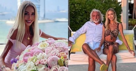 RZADKI WIDOK: 65-letni Robert Tchenguiz pozuje u boku Julii Dybowskiej. Słodziaki? (FOTO)
