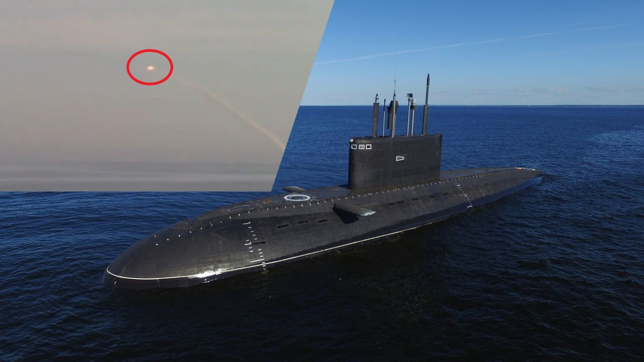 Rosja użyła okrętu podwodnego. Pociski Kalibr uderzyły w ukraiński obiekt wojskowy - Rosjanie po raz pierwszy poinformowali o użyciu łodzi podwodnej