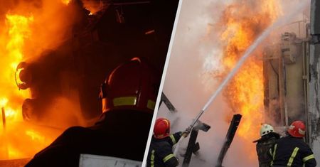 Pożar po rosyjskim ostrzale. "Zaatakowano infrastrukturę krytyczną"