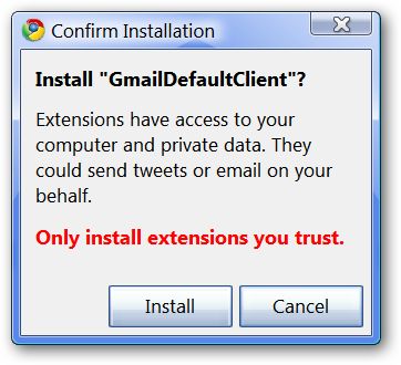 Ustaw GMail jako domyślny klient poczty w Google Chrome 3