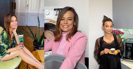 Tak mieszka Anna Mucha: designerskie dodatki, marmurowe blaty i klimatyczna podłoga