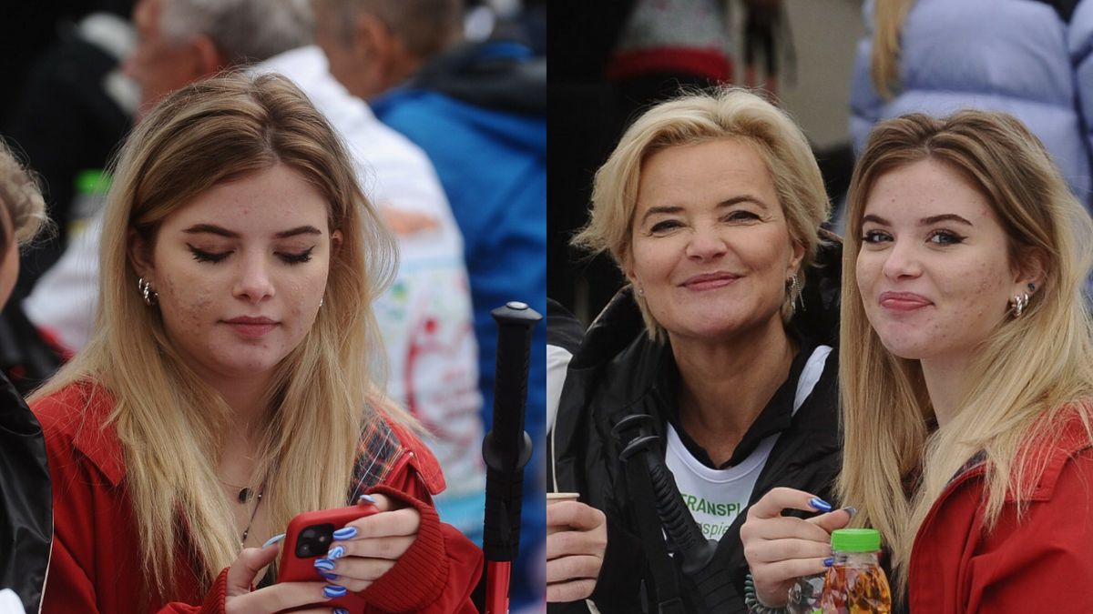 Monika Richardson z córką Zofią Malcolm na imprezie w Wilanowie