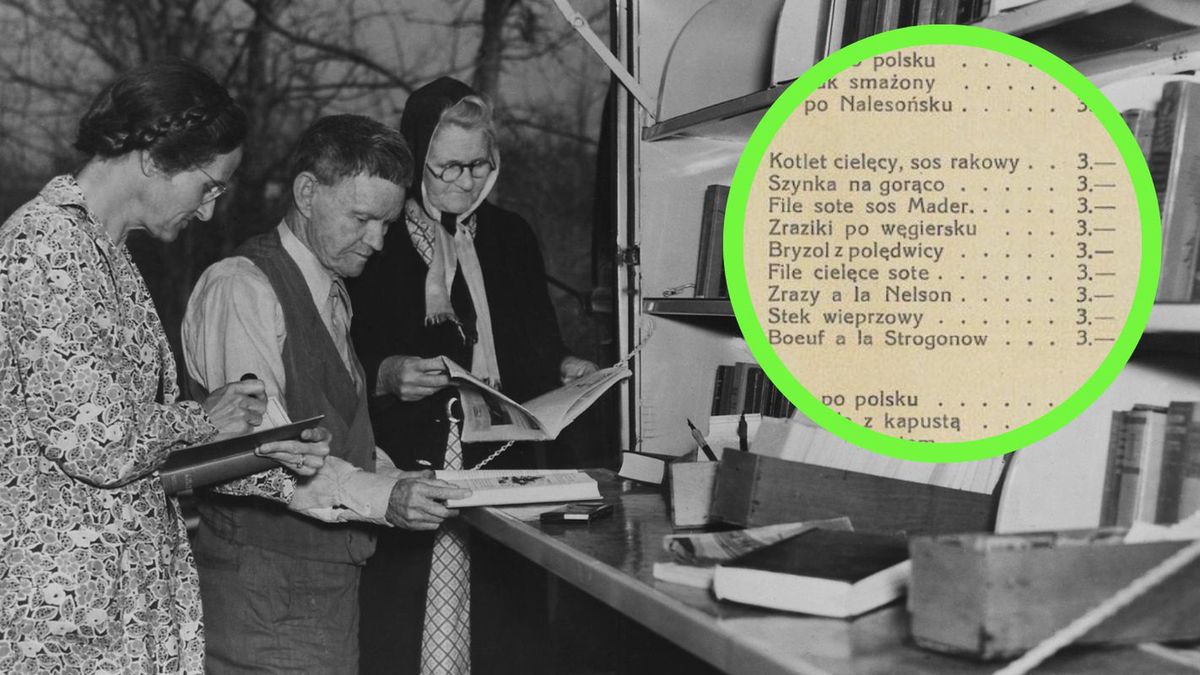 Menu w przedwojennej restauracij- Pyszności