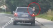 Dziecko wychylało się z pędzącego auta. Wstrząsające nagranie z Dolnego Śląska