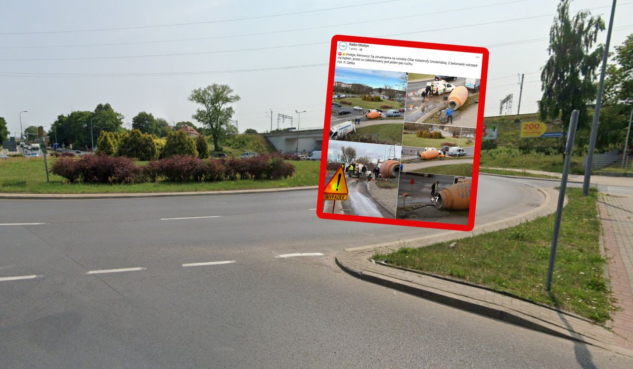 Sceny na rondzie w Olsztynie. "Aż mnie zamurowało"