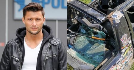 Piotr Mróz z "Tańca z Gwiazdami" miał wypadek samochodowy! "Z głowy LECI MI KREW" (ZDJĘCIA)