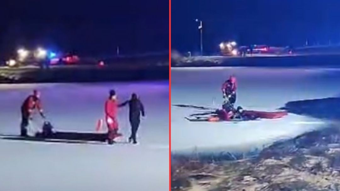 wiadomości,aktualności,WP Wiadomości Skandaliczne zachowanie 29-latka. Wbiegł na zamarznięty zbiornik