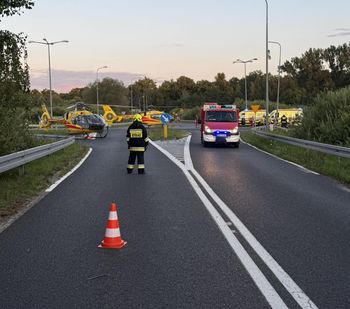 Lubsko: Poważny wypadek na obwodnicy. Wielu rannych, wylądowały śmigłowce LPR