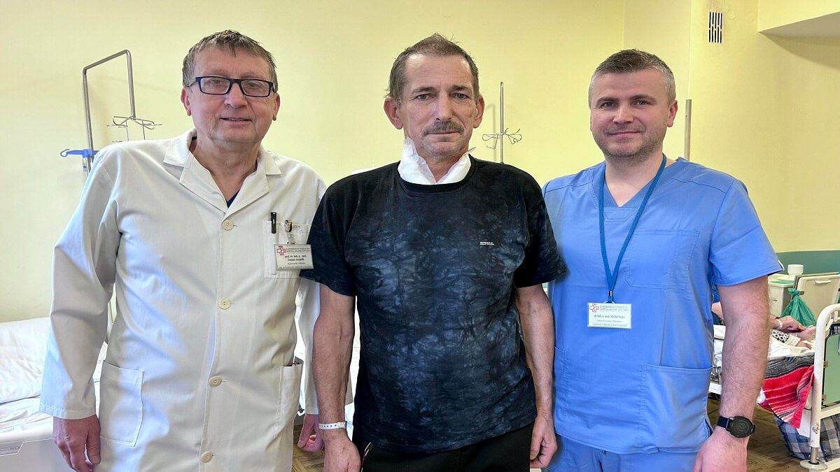 Szczęśliwy pacjent z stentografem w Lublinie