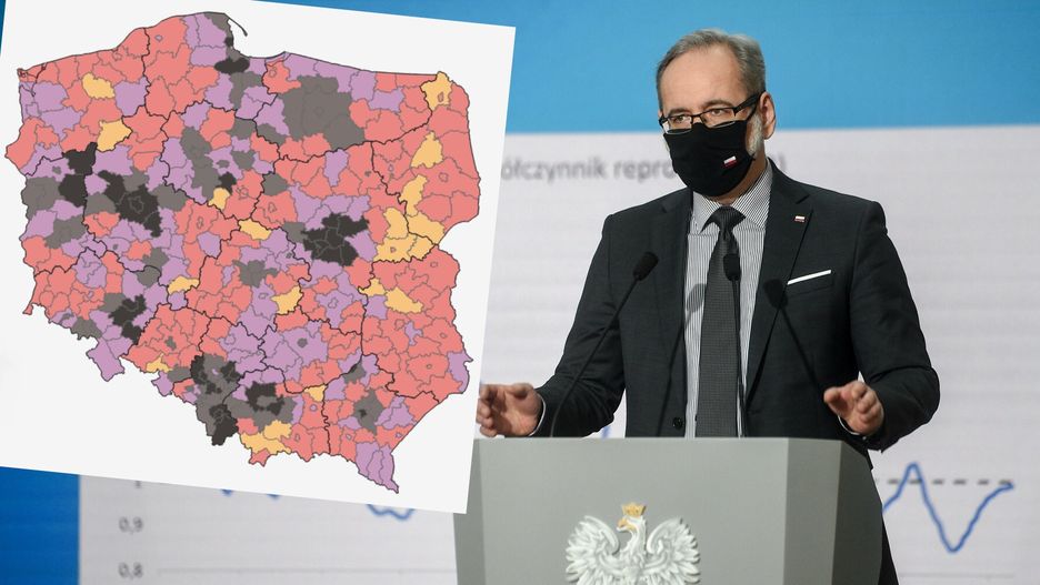 Epidemia COVID-19 w Polsce. Ponad połowa terenów woj. śląskiego to powiaty z najwyższym wskaźnikiem nowych zakażeń