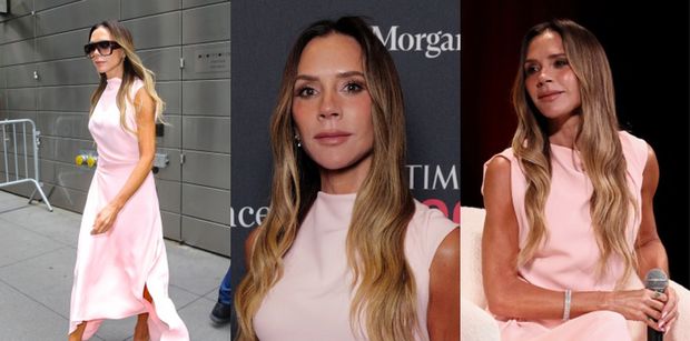 Victoria Beckham z rozjaśnionymi i przedłużonymi włosami lansuje się w Nowym Jorku. Pasuje jej nowy "look"? (ZDJĘCIA)
