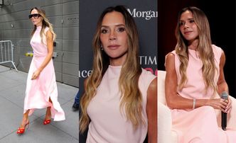 Victoria Beckham z rozjaśnionymi i przedłużonymi włosami lansuje się w Nowym Jorku. Pasuje jej nowy "look"? (ZDJĘCIA)