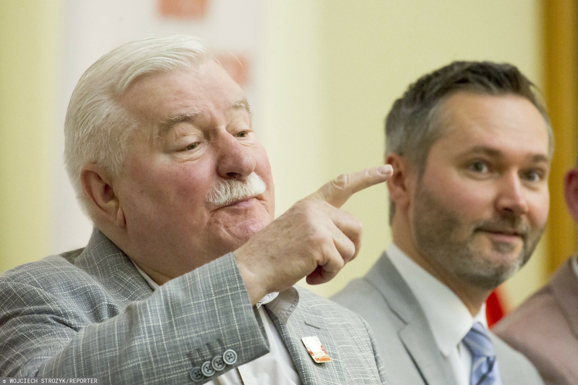 Lech Wałęsa z synem Jarosławem