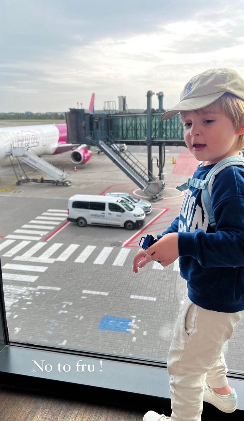 Martyna Gliwińska na wakacjach z synem Kazikiem