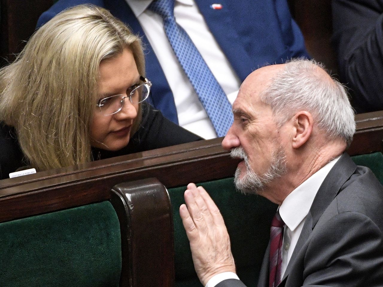 Małgorzata Wassermann i Antoni Macierewicz w Sejmie, 2018 rok