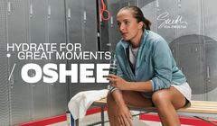 Iga Świątek w nowych reklamach Oshee "Hydrate for Great Moments"