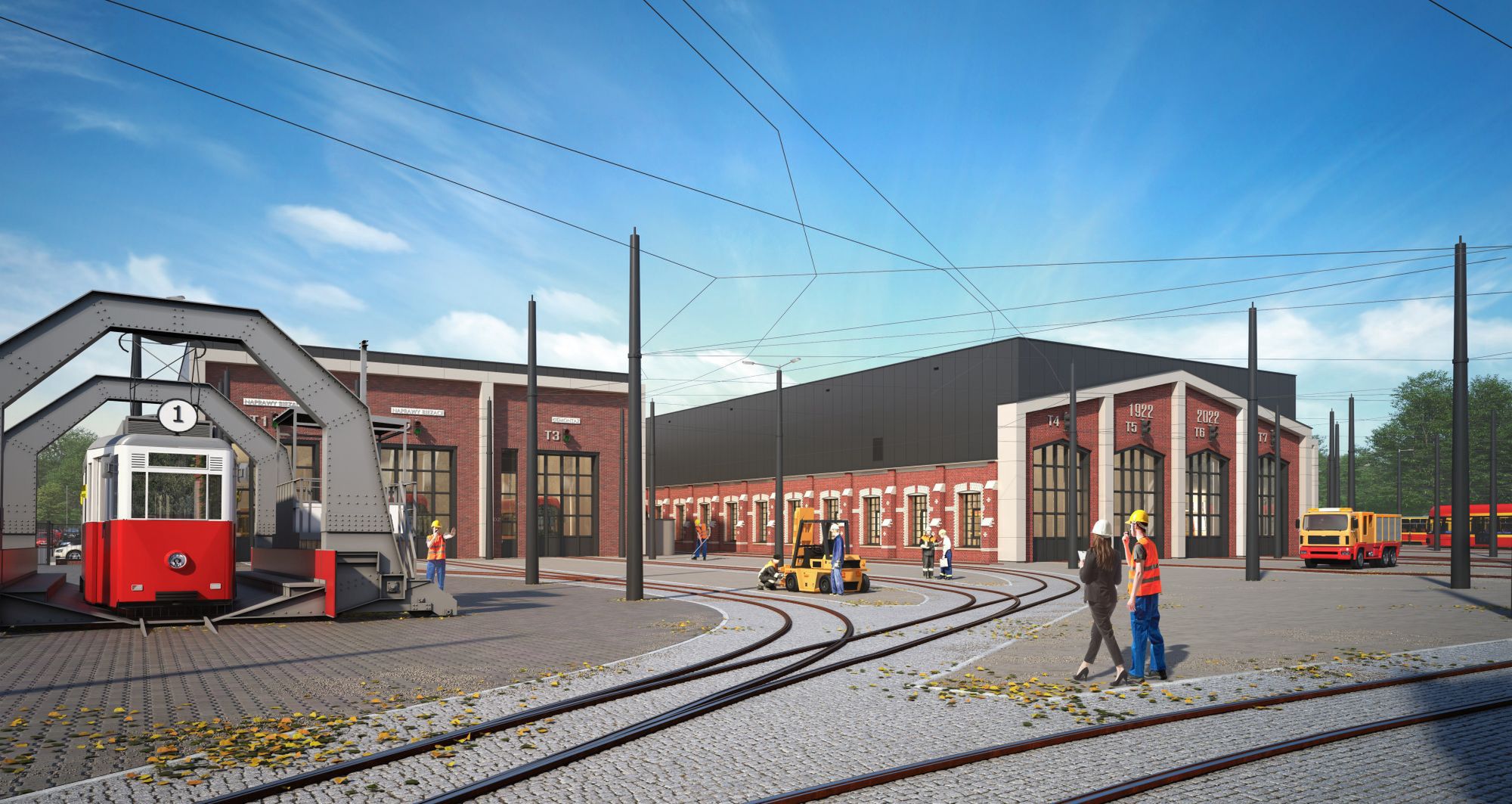 Wizualizacja planowanej przez MPK Łódź nowej siedziby Zakładu Techniki