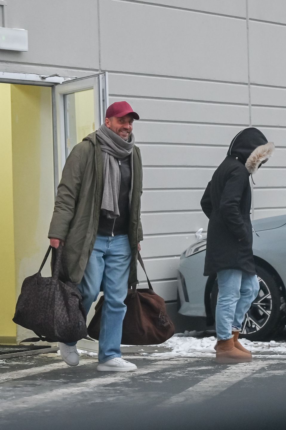 Agnieszka Kaczorowska i Marcin Rogacewicz wracają z treningu