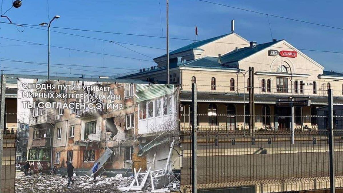 Plakaty skierowane do Rosjan na Litwie 