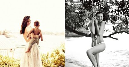 Urocza Miranda Kerr z synkiem w Vogue'u