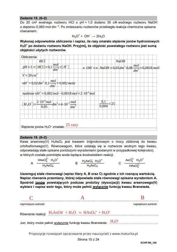 Propozycje rozwiązań opracowane przez nauczycieli z www.maturita.pl