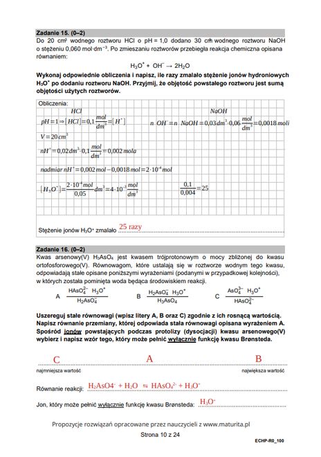 Propozycje rozwiązań opracowane przez nauczycieli z www.maturita.pl