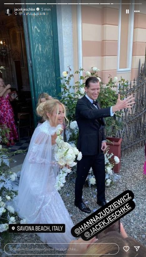 Ślub Hanny Żudziewicz i Jacka Jeschke. Tancerka miała na sobie dwie kreacje
