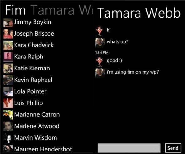 Facebook Instant Messenger dla Windows Phone 7