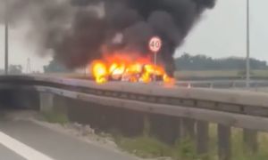 Dramat na A1. Jechali Volkswagenem z dwójką dzieci