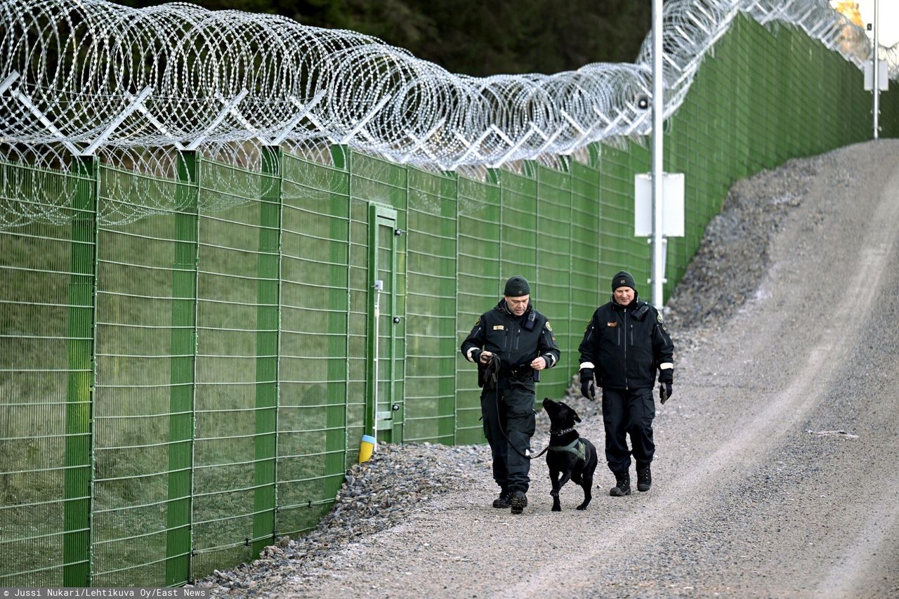 Fence on the border of Finland and Russia