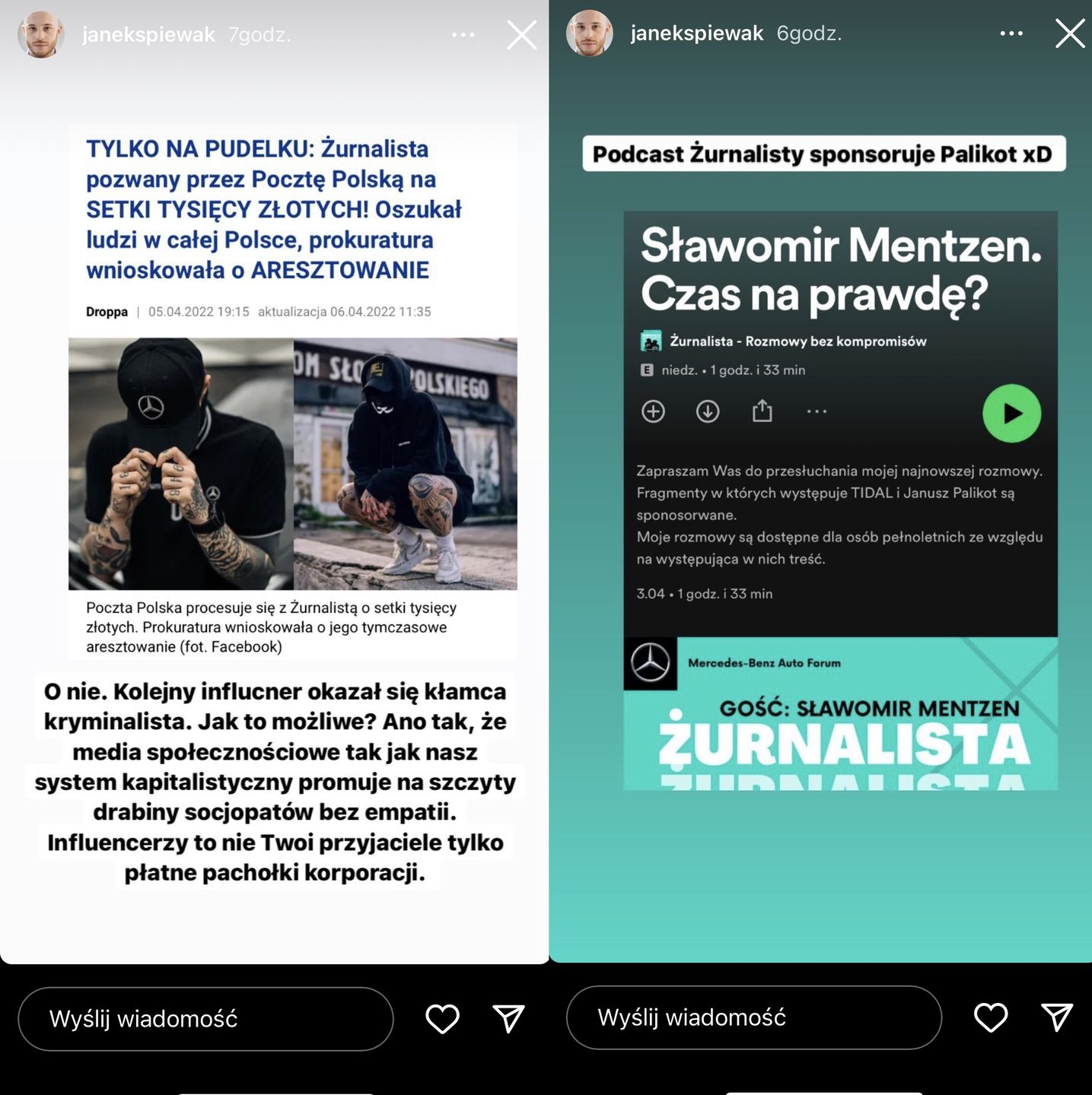 Maciej Dowbor i Joanna Koroniewska uderzają w Jana Śpiewaka