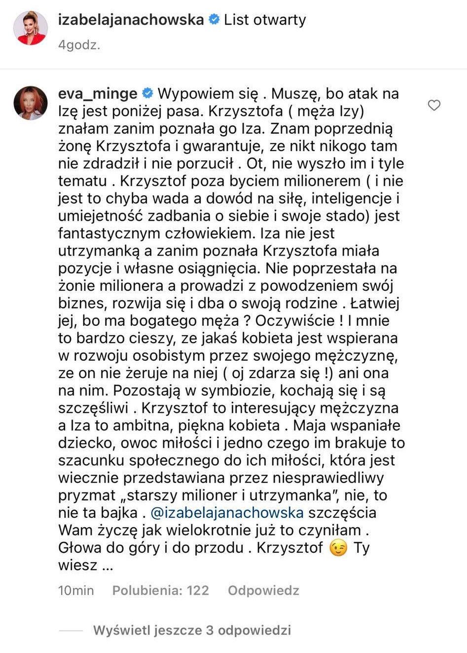 Ewa Minge staje po stronie Izabeli Janachowskiej w obliczu WOJNY z Pauliną Smaszcz