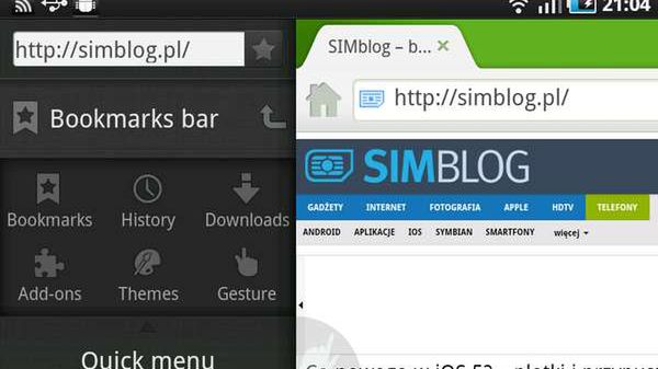 Dolphin Browser HD v5.0 - nowa wersja popularnej przeglądarki na Androida 1